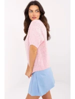 Sveter s krátkym rukávom model 206942 Taliansko Moda Sveter s krátkym rukávom model 206942 Taliansko Moda