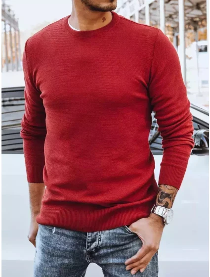 Pánský klasický vínový svetr Dstreet model 21966474 - FashionStreet