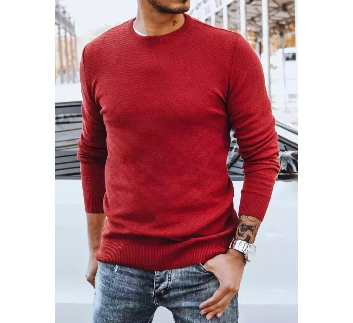 Pánský klasický vínový svetr Dstreet model 21966474 - FashionStreet