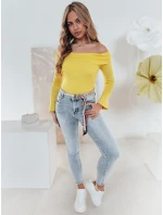 Dámská halenka s odhalenými rameny žlutá Dstreet model 21985575 - FashionStreet Dámská halenka s odhalenými rameny žlutá Dstreet model 21985575 - FashionStreet