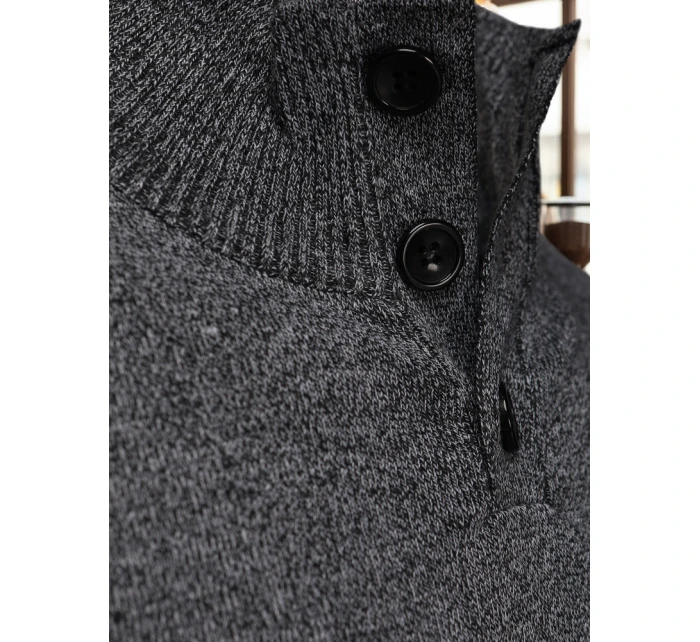 Pánský svetr se stojáčkem světle šedý Dstreet model 21995596 - FashionStreet