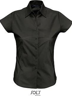 SOL'S Elastická halenka s krátkým rukávem black model 22519396