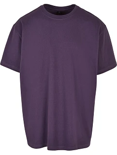 Build your Brand BY 102 Oversize tričko z hrubej bavlny 56.0102 purple night