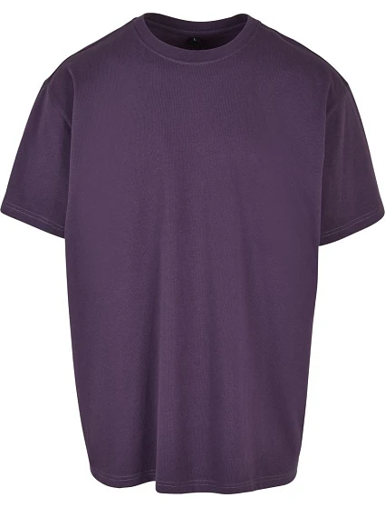 Build your Brand BY 102 Oversize tričko z hrubej bavlny 56.0102 purple night Build your Brand BY 102 Oversize tričko z hrubej bavlny 56.0102 purple night