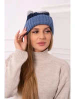 Fleecová čepice šedá model 18751517 - K-Fashion Fleecová čepice šedá model 18751517 - K-Fashion