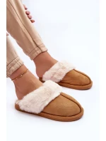 Dámské Pantofle s Kožešinou Camel model 21563577 - Boto