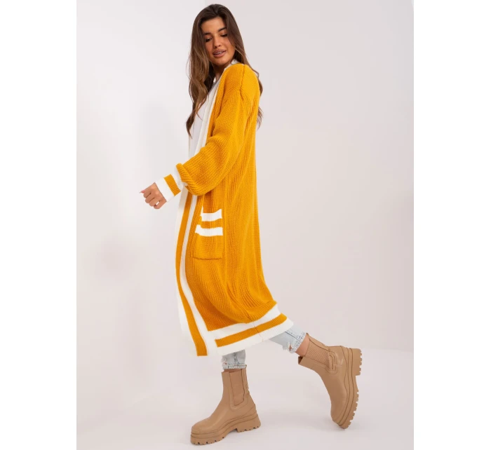 Cardigan BA SW 0291 1.56P tmavo žltá