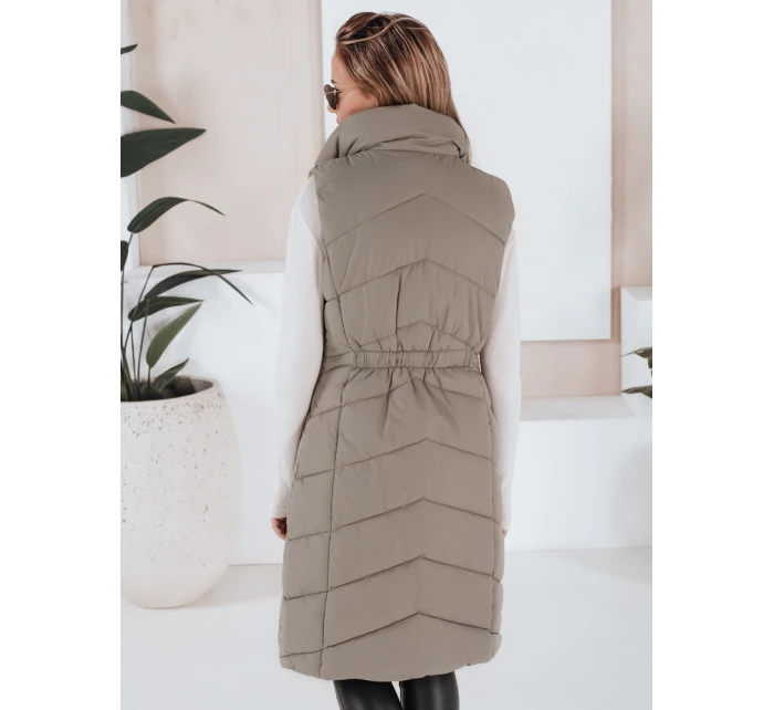 Dámská prošívaná vesta zelená Dstreet model 21966325 - FashionStreet