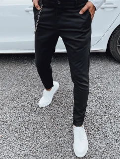 Pánske čierne nohavice FashionStreet UX4380