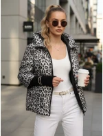 Dámská přechodná bunda s leopardím vzorem, bílá Dstreet model 21995910 - FashionStreet
