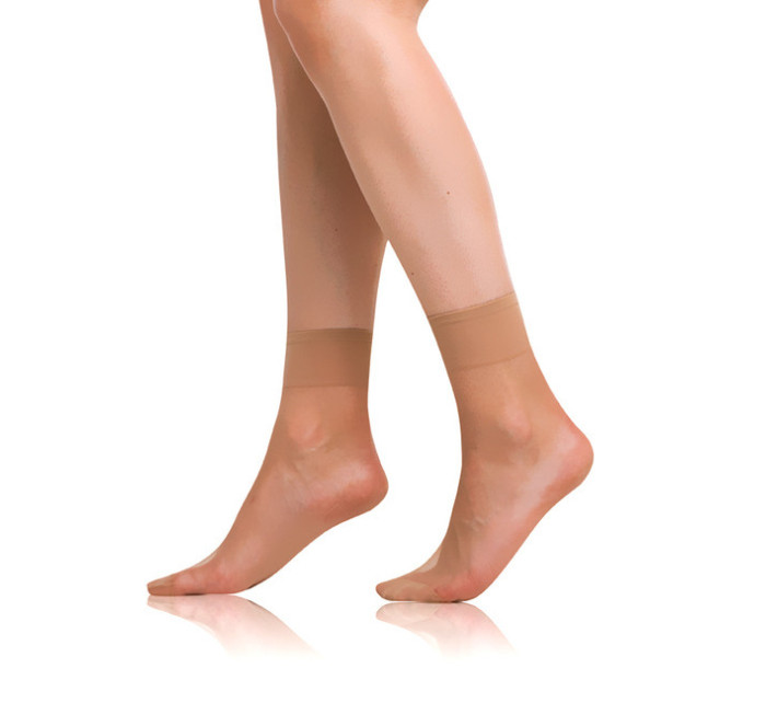 Silonkové matné ponožky 2 páry DIE PASST SOCKS 20 DEN - Bellinda - almond