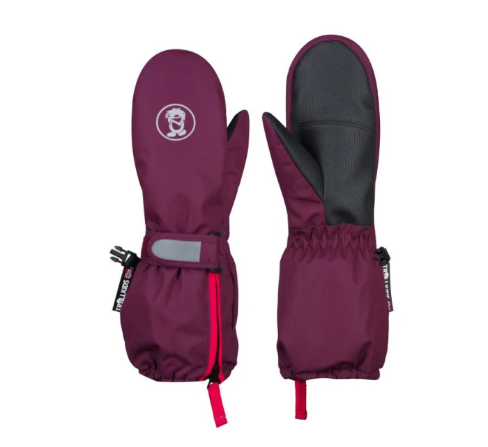 Trollkids Detské zimné rukavice Troll Mitten XT vodotesné ružové (928-422)