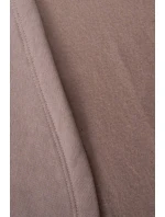 Zateplená mikina s dlouhými zády a kapucí tmavě béžová