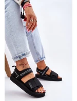 Damskie Sandały Na Rzepy Big Star LL274784 Czarne