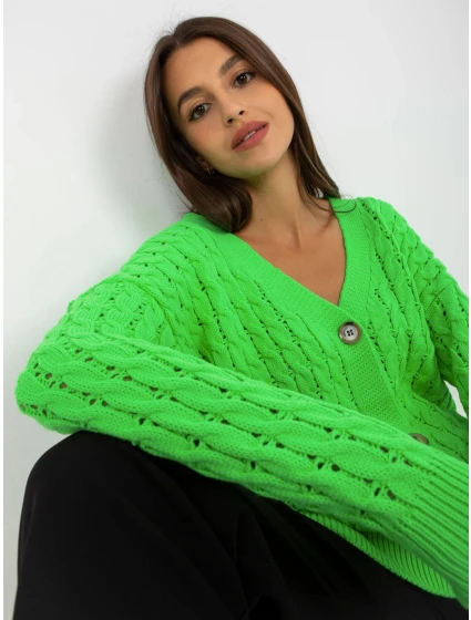 Dámsky sveter LC SW 8036 fluo zelený Dámsky sveter LC SW 8036 fluo zelený