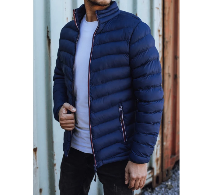 Pánska prechodná prešívaná bunda tmavomodrá TX4934