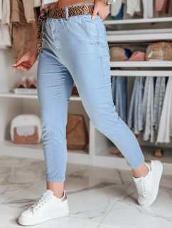 Dámske nohavice s opaskom MADELINA modré FashionStreet UY2626