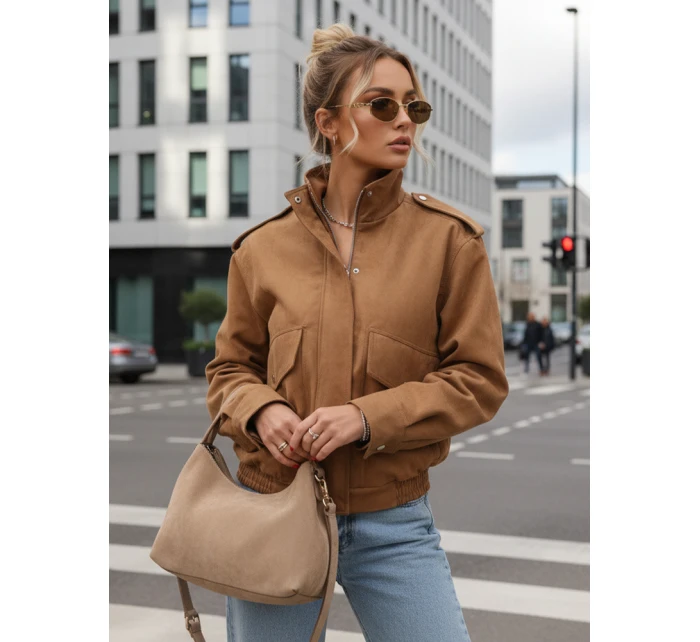 Dámska semišová bomber bunda FashionStreet TY5572