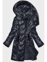 Dámska metalická zimná bunda Rosse Line Navy Blue (7227)