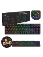 MECHANICKÁ KLÁVESNICA SAVIO STYX OUTEMU HNEDÁ HOT SWAP RGB MECHANICKÁ KLÁVESNICA SAVIO STYX OUTEMU HNEDÁ HOT SWAP RGB