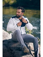 Cutter & Buck Cascade Sherpa Men Pánska fleecová bunda Sherpa 68.1470 shell white