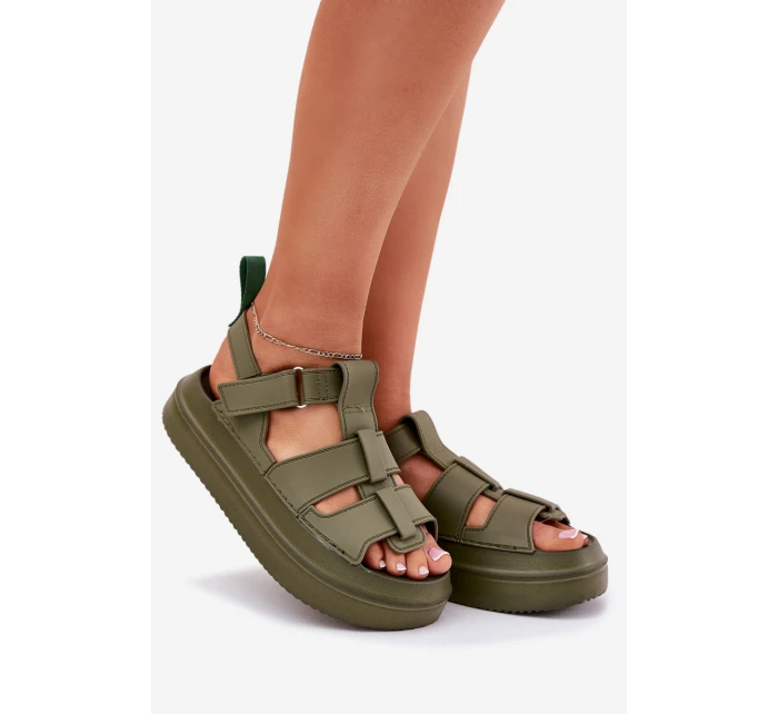 Dámské sandály na platformě zelené model 21696254 - Boto Dámské sandály na platformě zelené model 21696254 - Boto