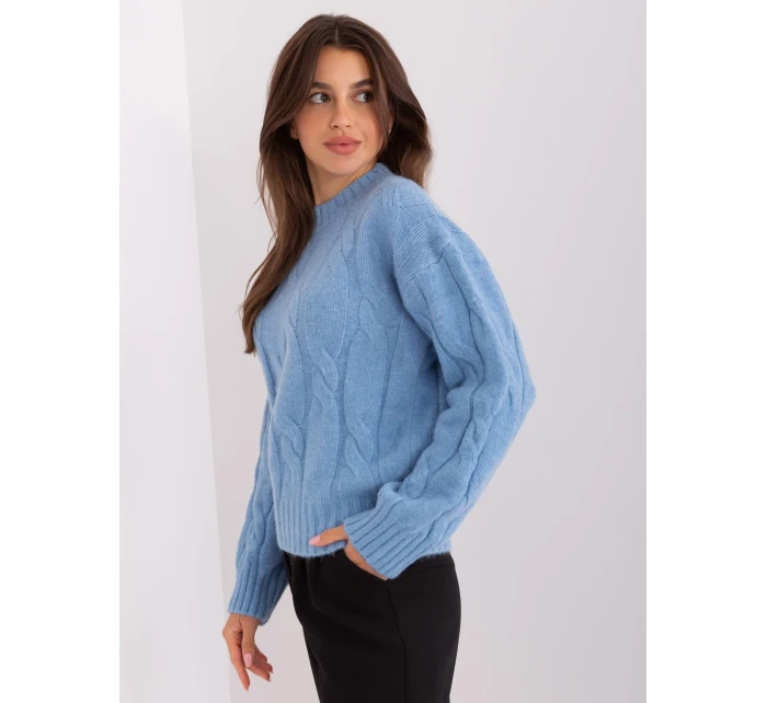 Sweter AT SW 0146.10P jasny niebieski
