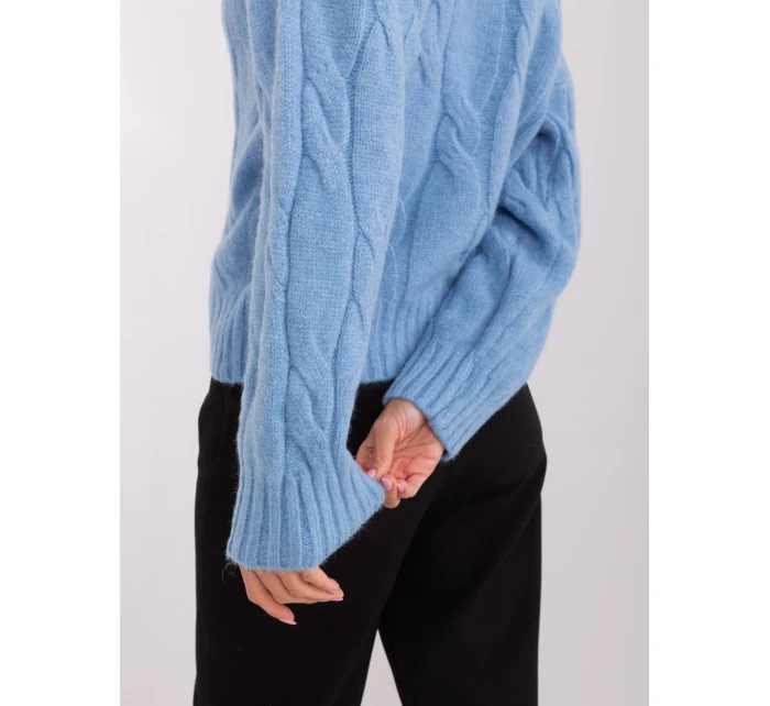 Sweter AT SW 0146.10P jasny niebieski