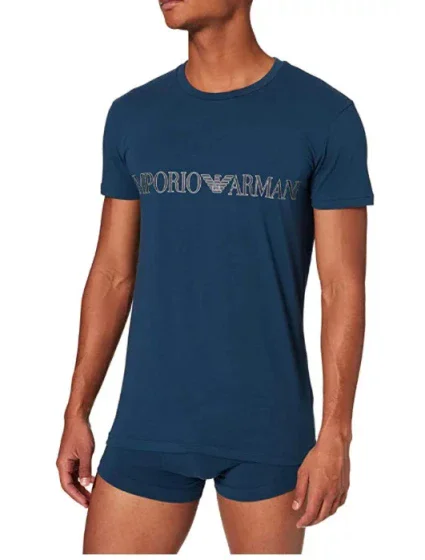 Pánský set triko + trenýrky Modrá model 16259358 - Emporio Armani Pánský set triko + trenýrky Modrá model 16259358 - Emporio Armani