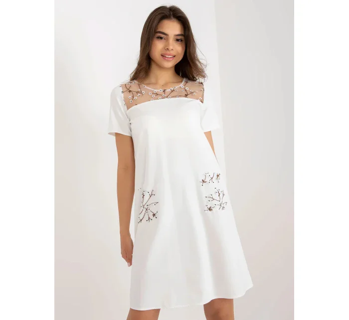 Dámske šaty LK SK 506790 šaty.45 ecru - Lakerta