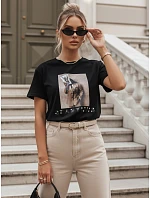 Dámske bavlnené tričko CARSTI black FashionStreet RY2403