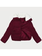 Dámská bunda ve vínové bordó barvě s vysokým stojáčkem model 21461529 - J.STYLE Dámská bunda ve vínové bordó barvě s vysokým stojáčkem model 21461529 - J.STYLE