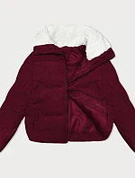 Dámska manšestrová bunda J Style Burgundy (5M3230-1)