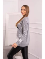 Svetr s vánočním motivem šedý Svetr s vánočním motivem šedý