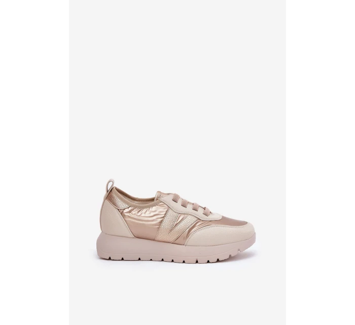 Dámské Sportovní Boty Na Platformě model 21686668 Zlaté - VINCEZA