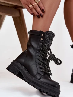 Dámske trapery z ekokože - čierne Bellora