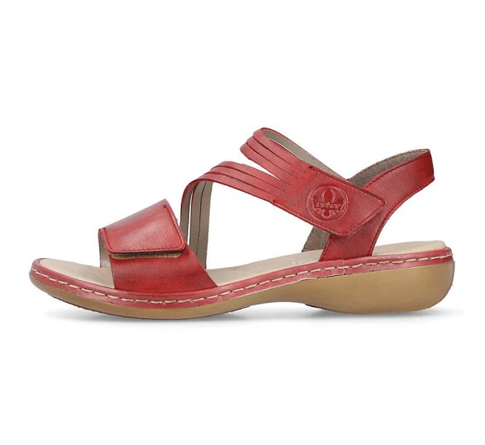 Kožené pohodlné sandály W model 22119032 red - Rieker