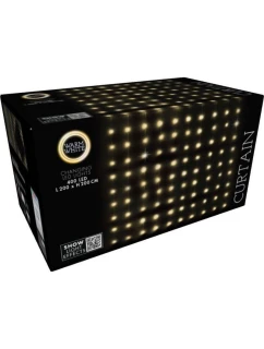 VIANOČNÉ STROMČEKY VONKAJŠIE/VNÚTORNÉ SVETELNÉ ZÁVESY 400 LED WW 200X200CM S DIAĽKOVÝM OVLÁDANÍM TEPLÁ BIELA
