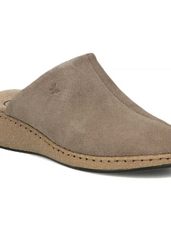 Kožené žabky na sivom podpätku Filippo DK7567