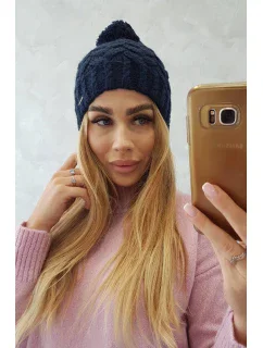 Fleecová čiapka Waleria K307 navy blue