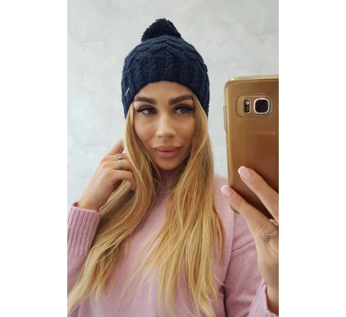 Fleecová čiapka Waleria K307 navy blue