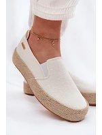 Dámské espadrilky na platformě Big Star TT274090 Ecru