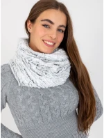 Tunelová šála AT KM model 21370637 bílá a černá - FPrice