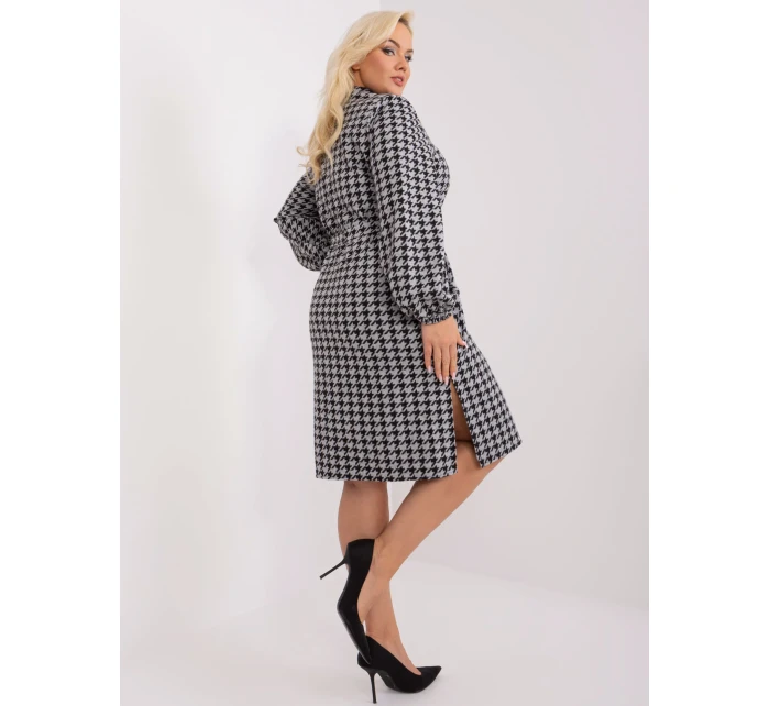 LK SK 509476 šaty.28P šedá čierna