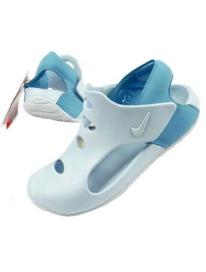 Dětské sandály Jr model 20686780 Světle šedá s modrou - NIKE Dětské sandály Jr model 20686780 Světle šedá s modrou - NIKE