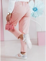 Dámske ležérne nohavice s opaskom SOFELIA svetlo ružová FashionStreet UY2508