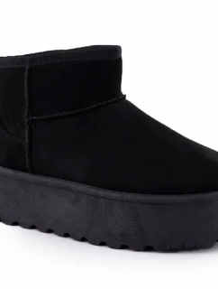 Dámske semišové snehové topánky čierne Potocki 16322