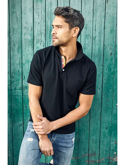 Pánské piqué polo "Superior" 40. forest model 22418919 - Promodoro Pánské piqué polo "Superior" 40. forest model 22418919 - Promodoro