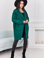 Kapska s vreckami tmavo zelená