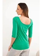 Blúzka s okrúhlym výstrihom zelená Blúzka s okrúhlym výstrihom zelená